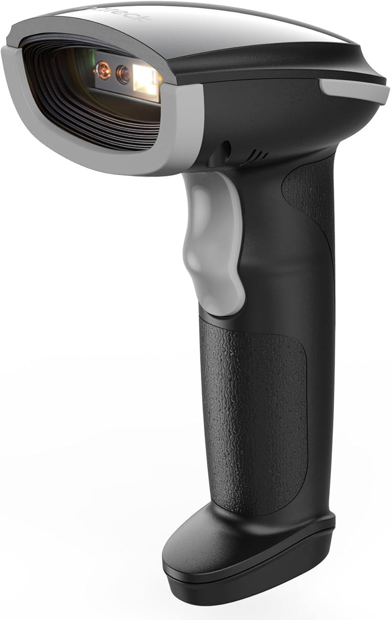 Inateck 2D Barcode Scanner, Wireless Bluetooth QR Barcode Scanner, Handheld Scanner with APP and SDK, 1 Charge for 3 Months, BCST-23 Gray - Image 1